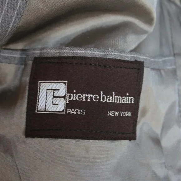 Pierre Balmain customed tailored wool suit jacket and pants set